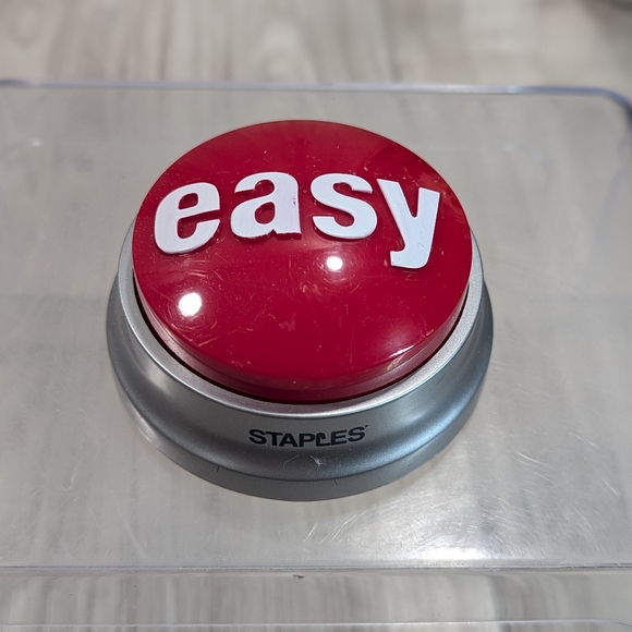 Staples Brand Big Red Talking Easy Button Novelty - Picture 1 of 8